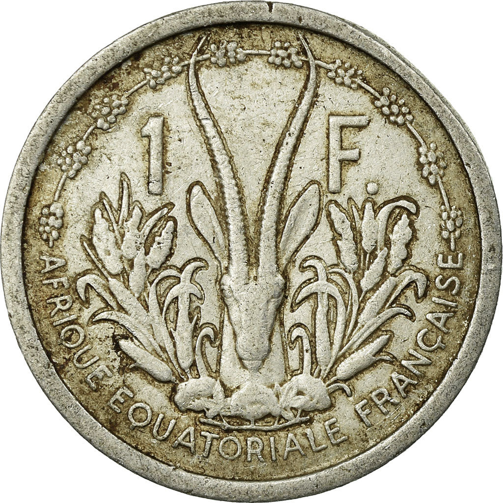 Moeda, África Equatorial Francesa, Franc, 1948, Paris, VF(20-25), Alumínio