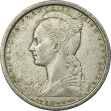 Moneda, África ecuatorial francesa, 2 Francs, 1948, Paris, BC+, Aluminio, KM:7