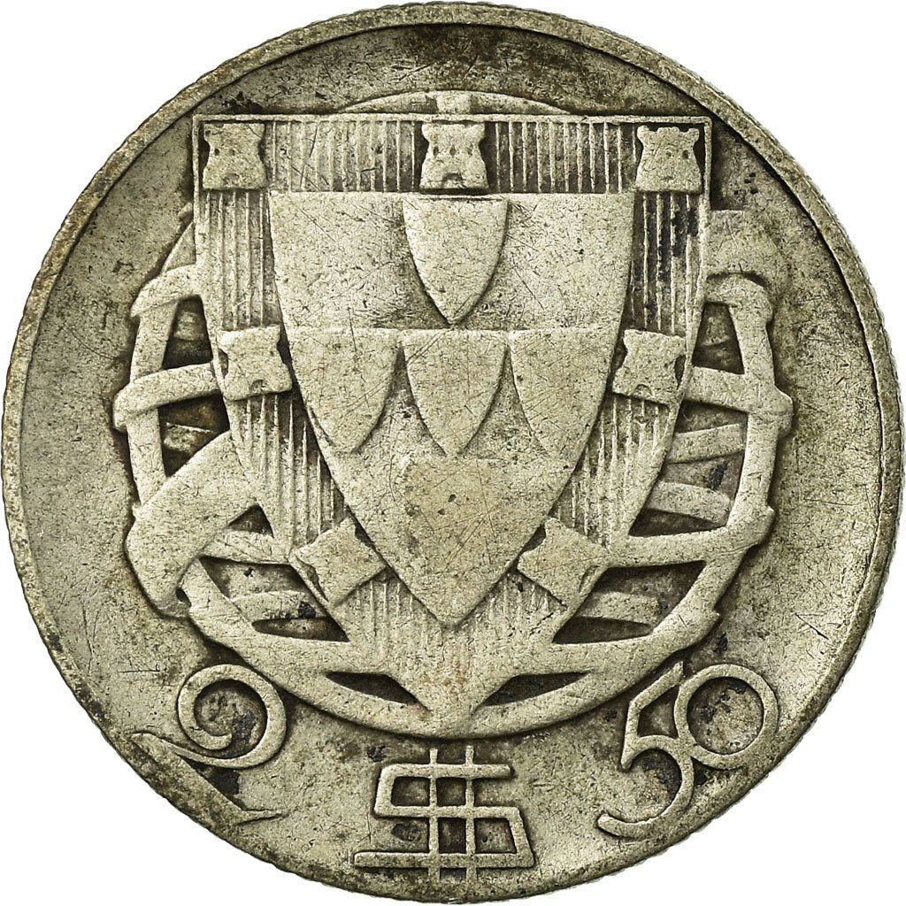 Monnaie, Portugal, 2-1/2 Escudos, 1943, TB, Argent, KM:580