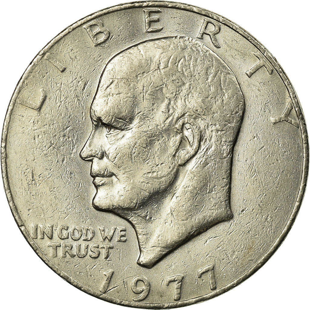 Coin, United States, Eisenhower Dollar, Dollar, 1977, U.S. Mint, Philadelphia