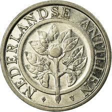 Moneta, Antille olandesi, Beatrix, 25 Cents, 1989, SPL-, Acciaio lega nichel