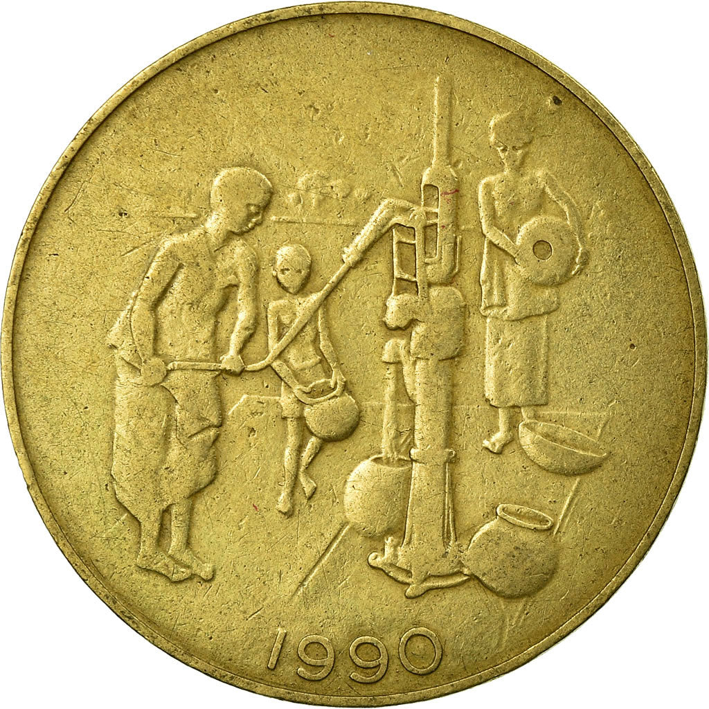 Munten, West Afrikaanse Staten, 10 Francs, 1990, Paris, FR+, Aluminum-Bronze