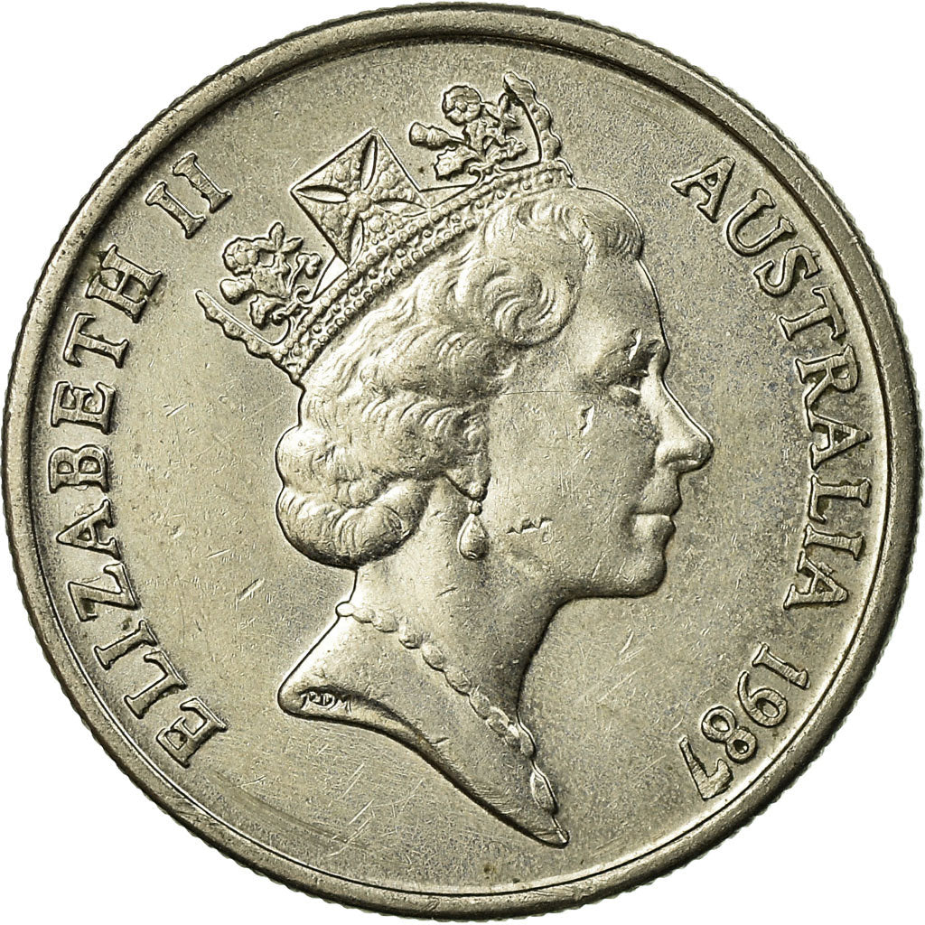 Monnaie, Australie, Elizabeth II, 5 Cents, 1987, TTB, Copper-nickel, KM:80