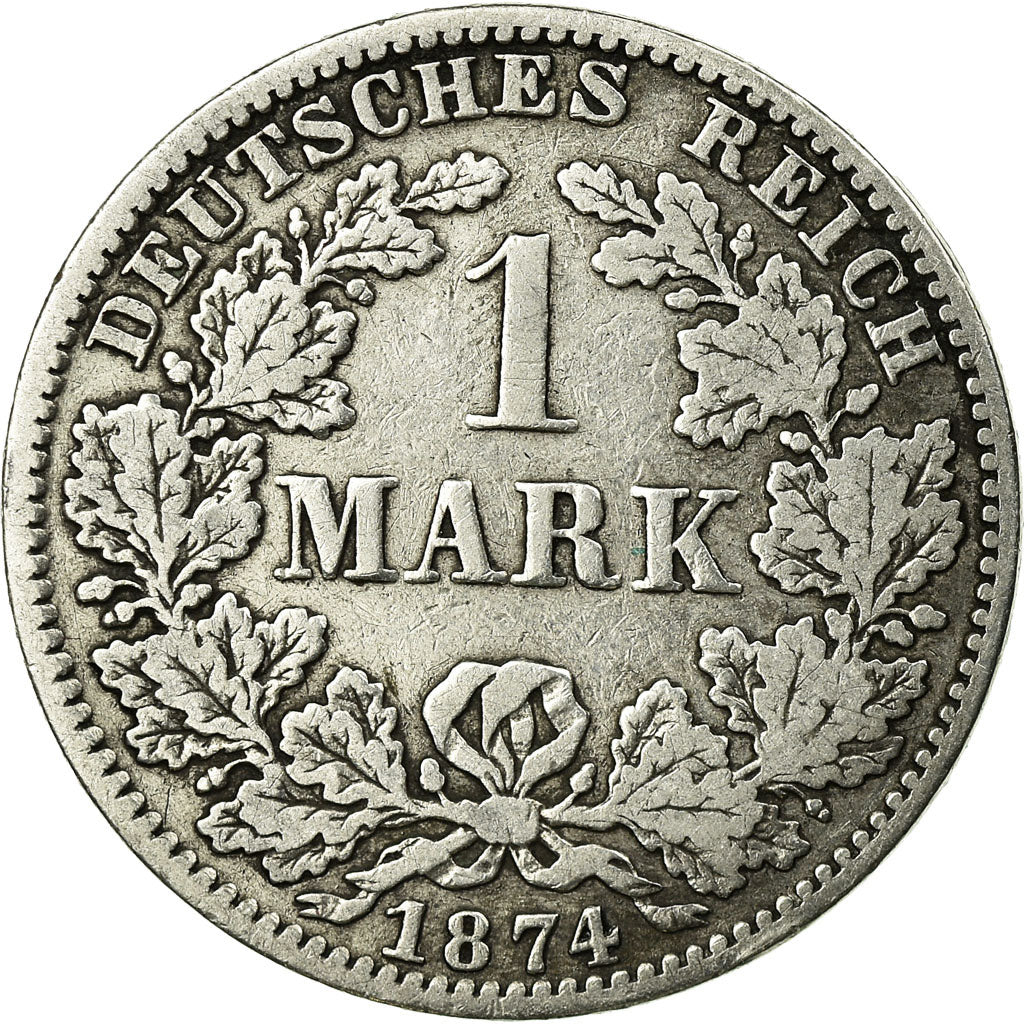 Coin, GERMANY - EMPIRE, Wilhelm I, Mark, 1874, Berlin, VF(20-25), Silver, KM:7