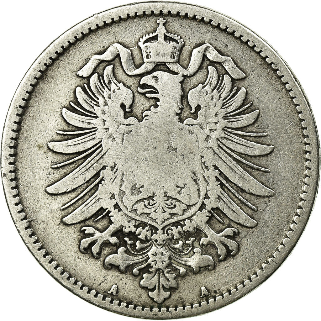 Coin, GERMANY - EMPIRE, Wilhelm I, Mark, 1874, Berlin, VF(20-25), Silver, KM:7