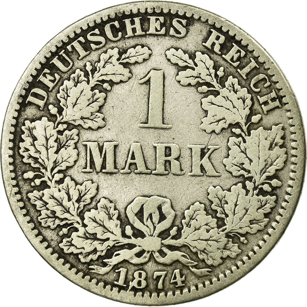 Coin, GERMANY - EMPIRE, Wilhelm I, Mark, 1874, Berlin, VF(20-25), Silver, KM:7