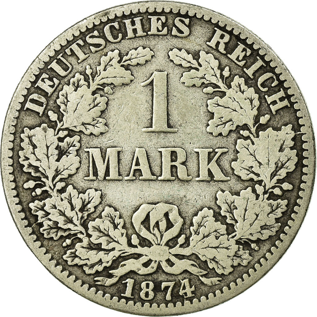 Moneta, GERMANIA - IMPERO, Wilhelm I, Mark, 1874, Berlin, MB, Argento, KM:7