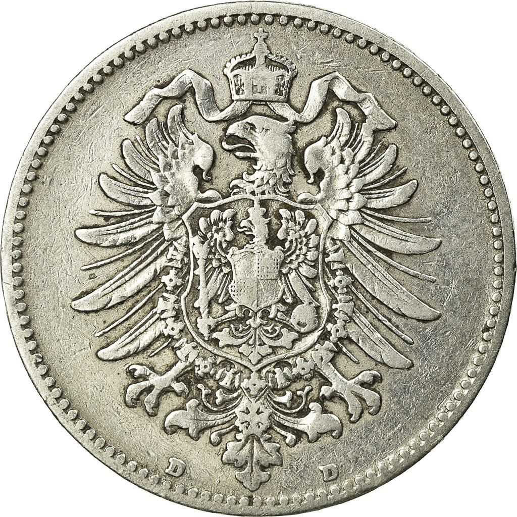 Coin, GERMANY - EMPIRE, Wilhelm I, Mark, 1874, Munich, VF(20-25), Silver, KM:7