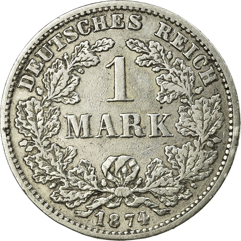 Coin, GERMANY - EMPIRE, Wilhelm I, Mark, 1874, Munich, VF(20-25), Silver, KM:7