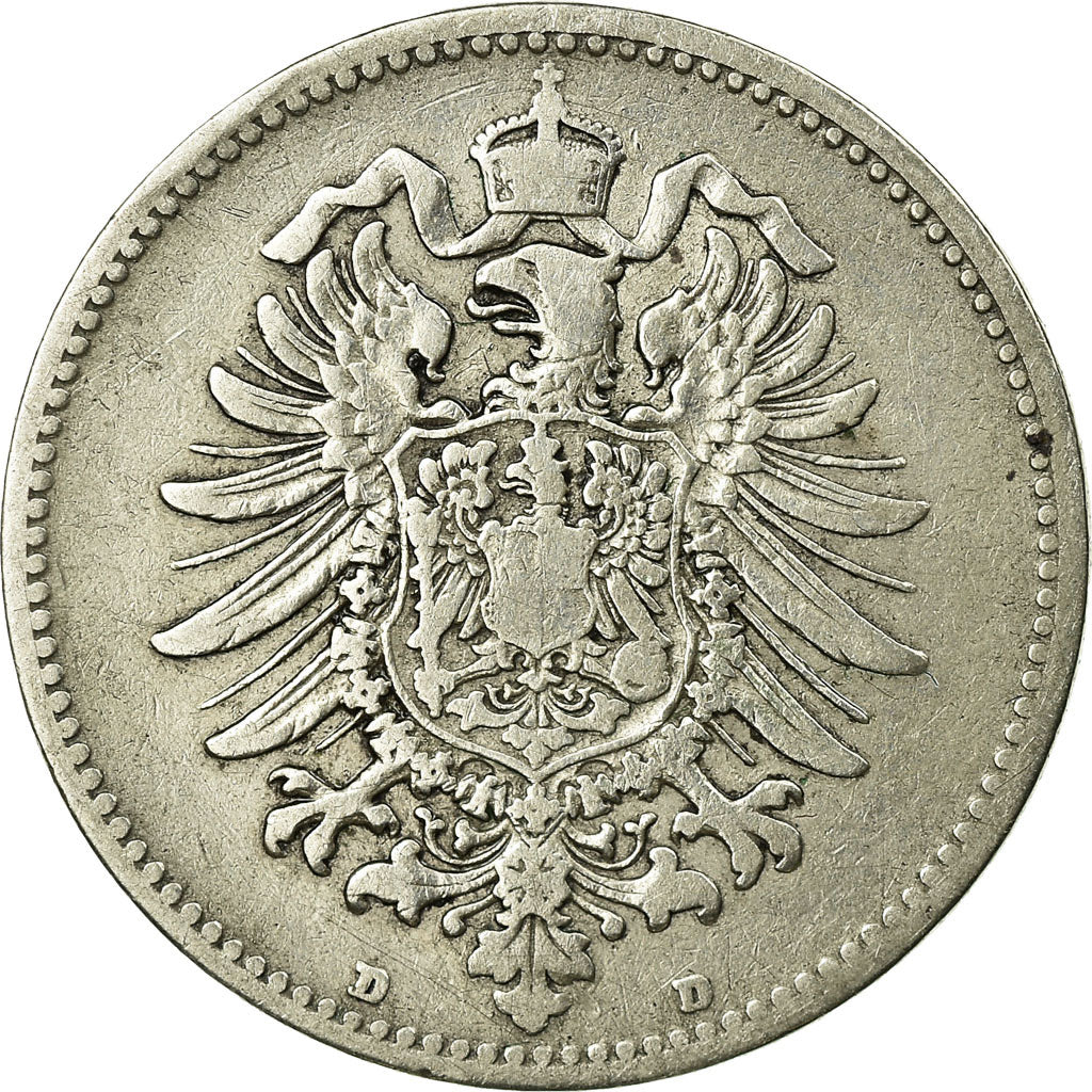 Coin, GERMANY - EMPIRE, Wilhelm I, Mark, 1874, Munich, VF(20-25), Silver, KM:7