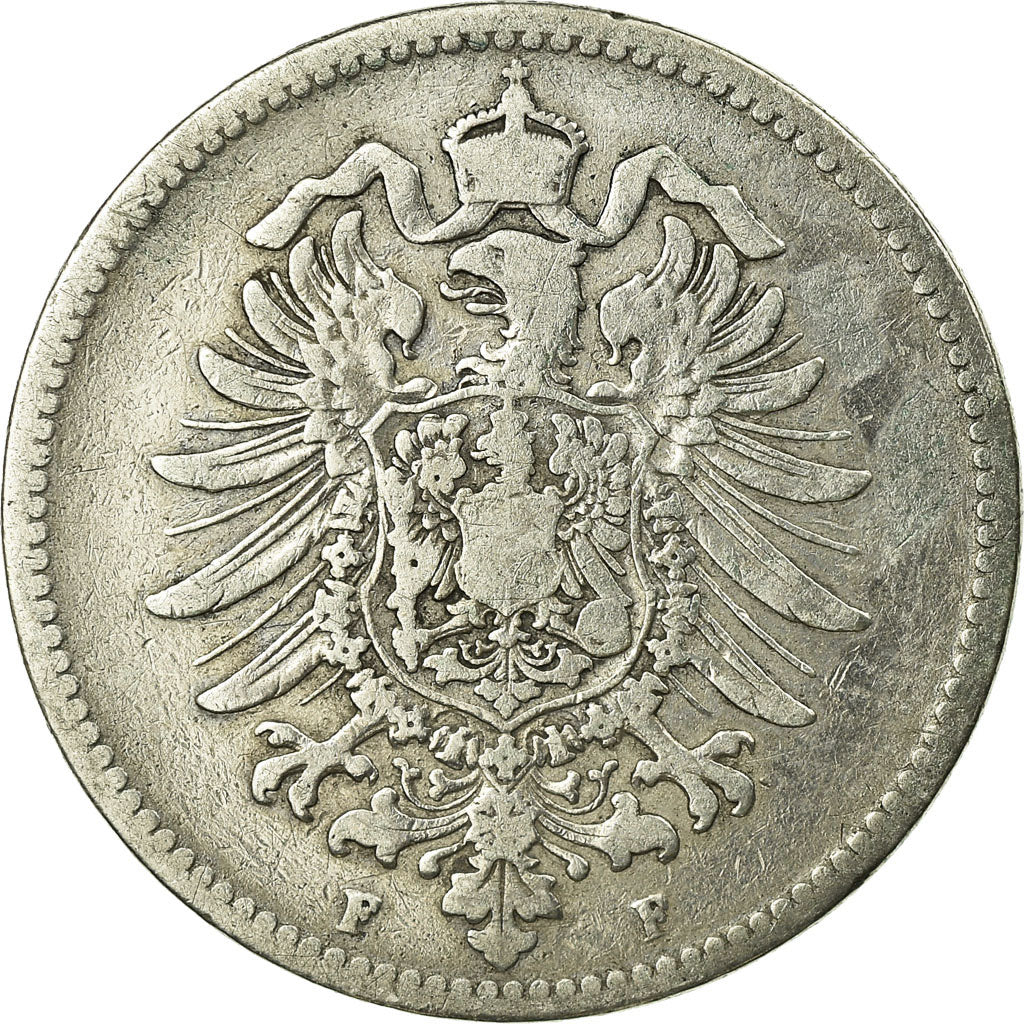 Coin, GERMANY - EMPIRE, Wilhelm I, Mark, 1874, Stuttgart, VF(20-25), Silver