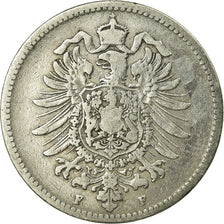 Moneta, NIEMCY - IMPERIUM, Wilhelm I, Mark, 1874, Stuttgart, VF(20-25), Srebro