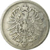 Moneda, ALEMANIA - IMPERIO, Wilhelm I, Mark, 1874, Stuttgart, BC+, Plata, KM:7
