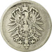 Coin, GERMANY - EMPIRE, Wilhelm I, Mark, 1874, Stuttgart, VF(20-25), Silver