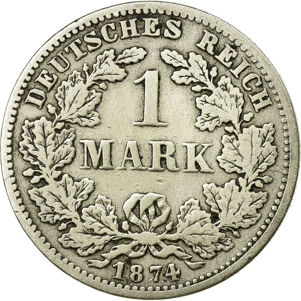 Coin, GERMANY - EMPIRE, Wilhelm I, Mark, 1874, Stuttgart, VF(20-25), Silver