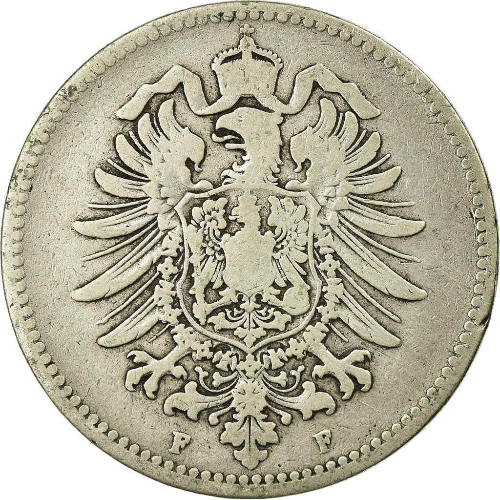Coin, GERMANY - EMPIRE, Wilhelm I, Mark, 1874, Stuttgart, VF(20-25), Silver