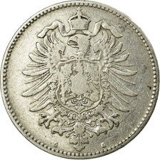 Coin, GERMANY - EMPIRE, Wilhelm I, Mark, 1874, Karlsruhe, VF(20-25), Silver