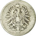Coin, GERMANY - EMPIRE, Wilhelm I, Mark, 1874, Muldenhütten, VF(20-25), Silver