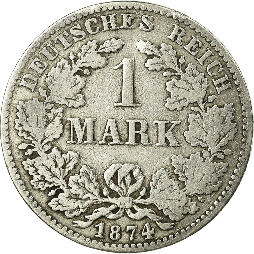 Coin, GERMANY - EMPIRE, Wilhelm I, Mark, 1874, Darmstadt, VF(20-25), Silver