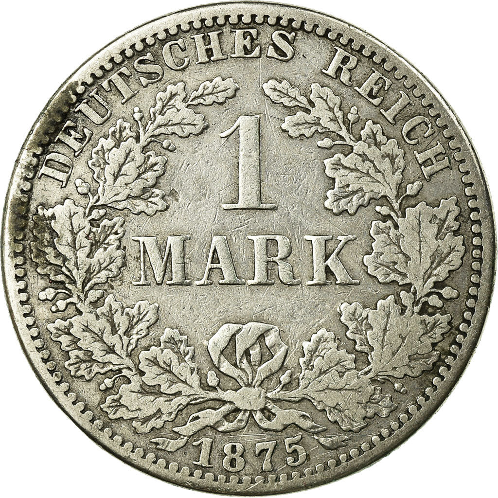 Moneta, GERMANIA - IMPERO, Wilhelm I, Mark, 1875, Berlin, MB, Argento, KM:7