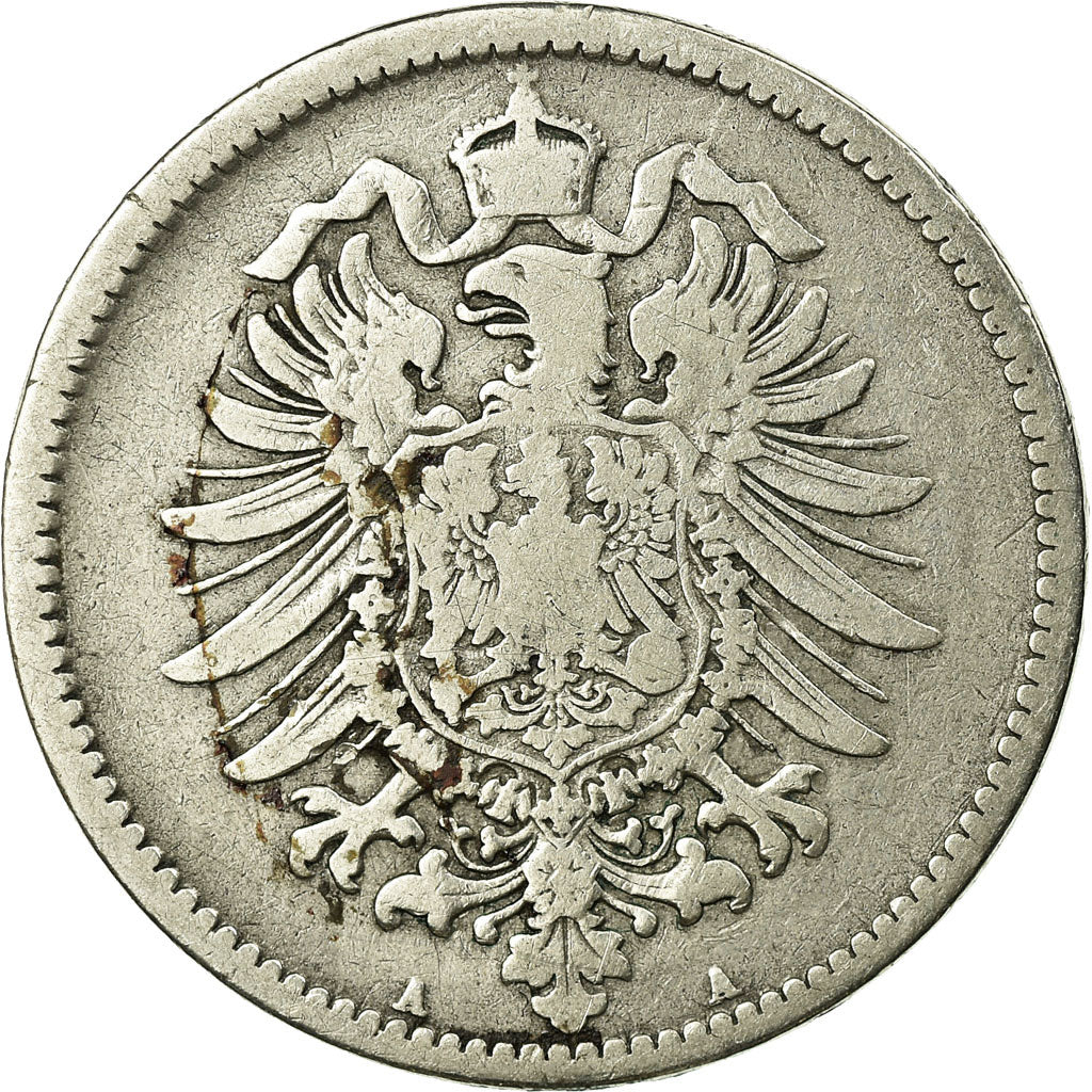 Coin, GERMANY - EMPIRE, Wilhelm I, Mark, 1875, Berlin, VF(20-25), Silver, KM:7