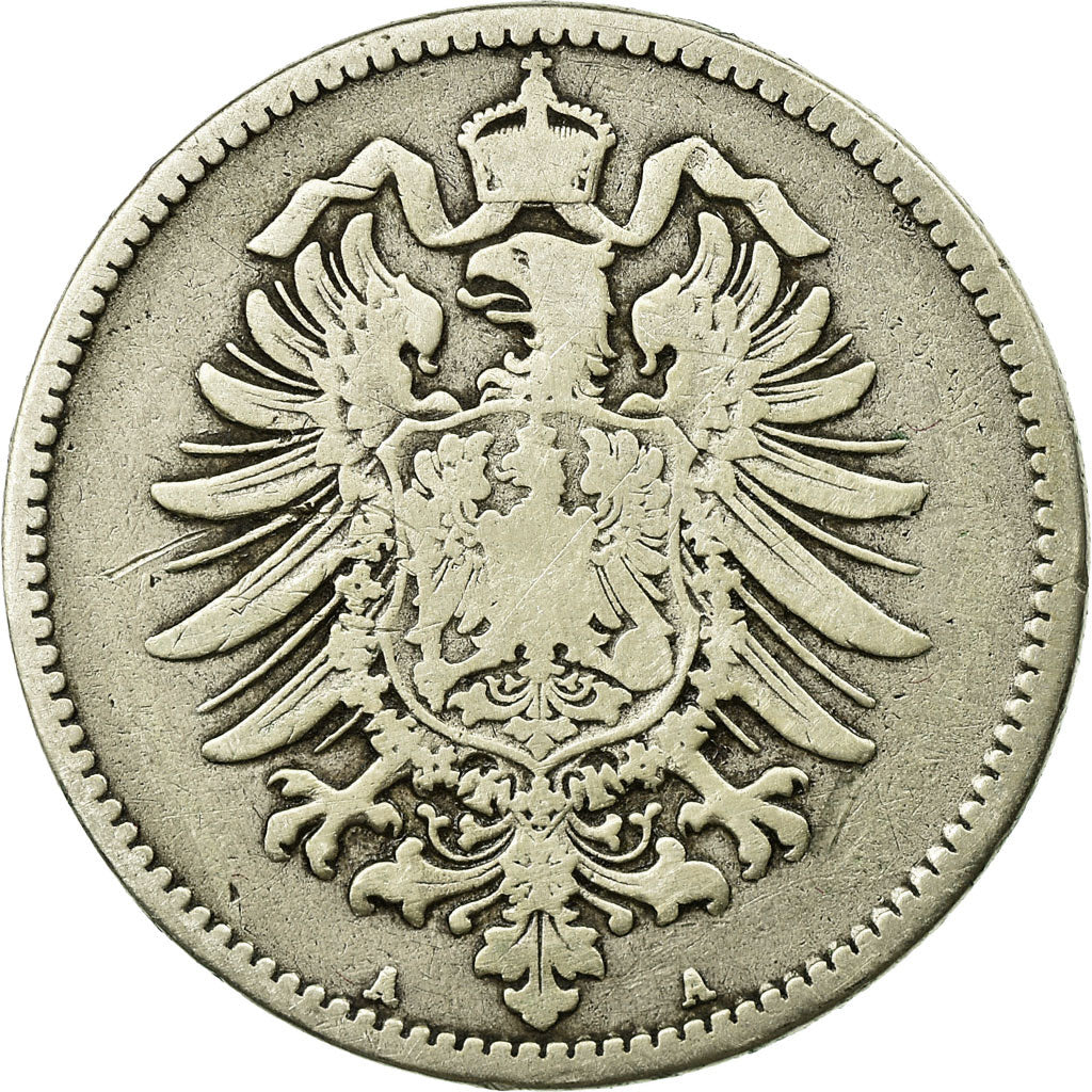 Coin, GERMANY - EMPIRE, Wilhelm I, Mark, 1875, Berlin, VF(20-25), Silver, KM:7
