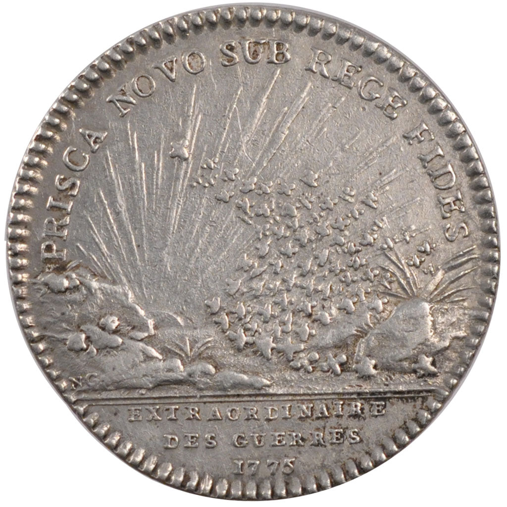 France, Royal, Token, 1775, AU(55-58), Silver, Feuardent #894, 7.05