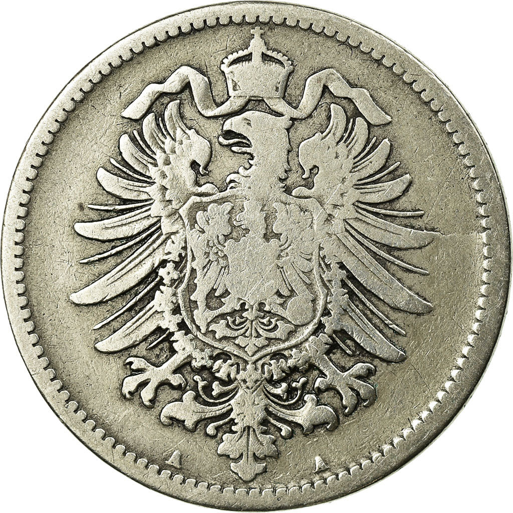 Coin, GERMANY - EMPIRE, Wilhelm I, Mark, 1875, Berlin, VF(20-25), Silver, KM:7