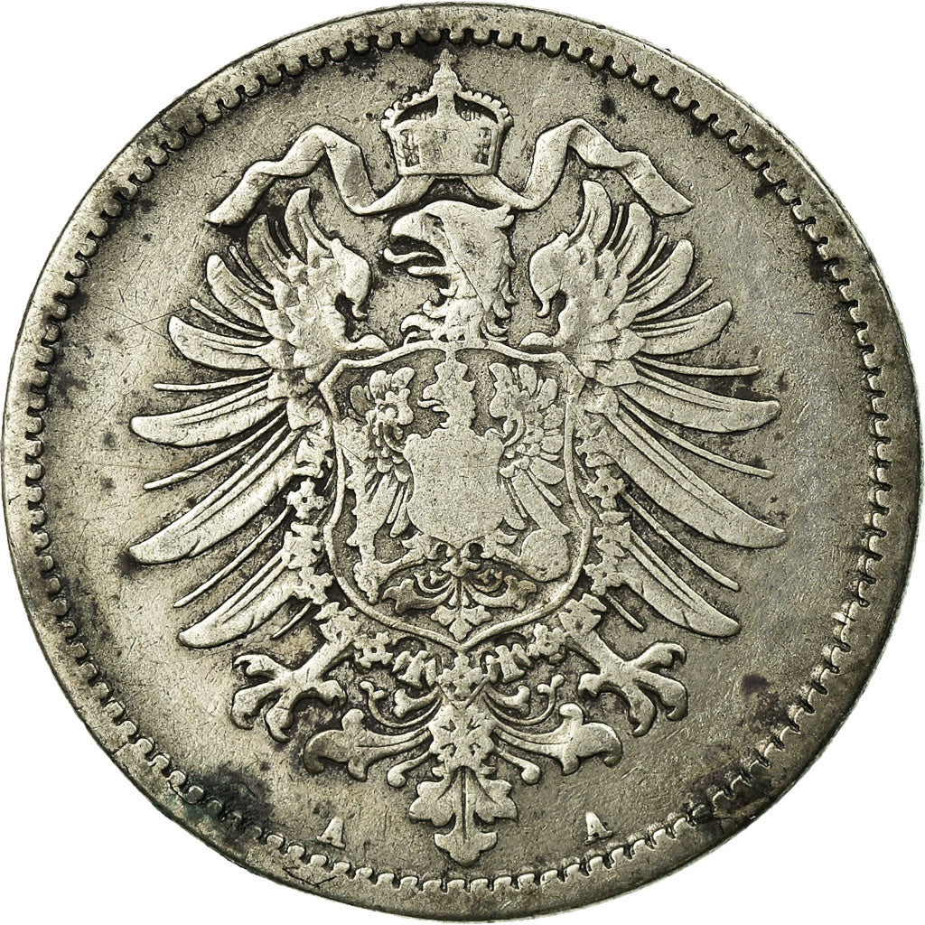 Coin, GERMANY - EMPIRE, Wilhelm I, Mark, 1875, Berlin, VF(20-25), Silver, KM:7
