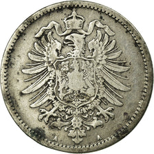 Coin, GERMANY - EMPIRE, Wilhelm I, Mark, 1875, Berlin, VF(20-25), Silver, KM:7