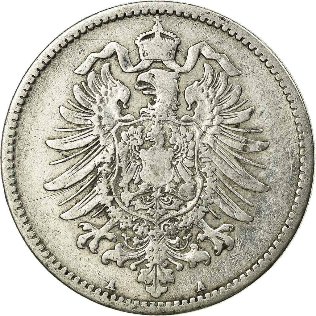 Coin, GERMANY - EMPIRE, Wilhelm I, Mark, 1875, Berlin, VF(20-25), Silver, KM:7