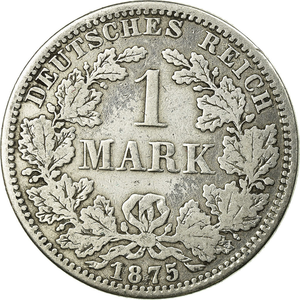 Coin, GERMANY - EMPIRE, Wilhelm I, Mark, 1875, Berlin, VF(20-25), Silver, KM:7