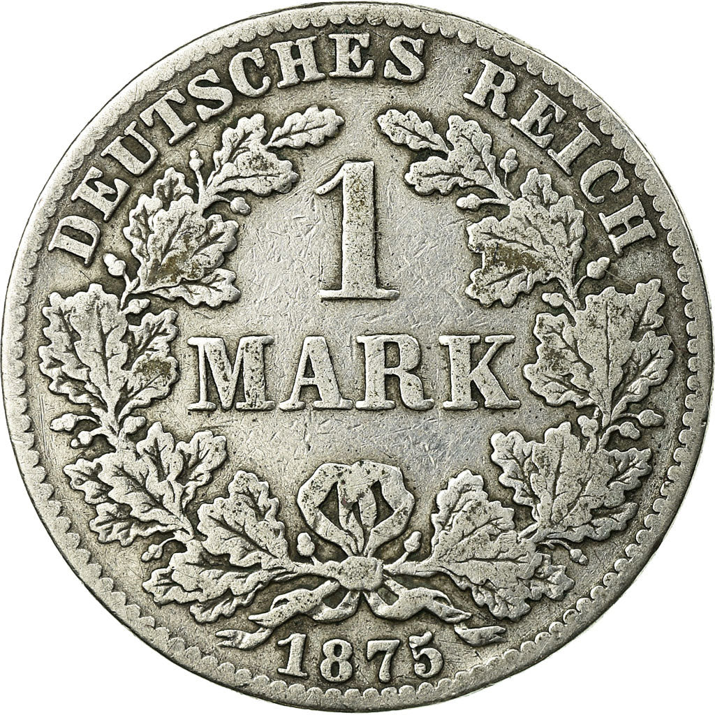 Coin, GERMANY - EMPIRE, Wilhelm I, Mark, 1875, Vienne, VF(20-25), Silver, KM:7