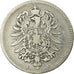 Coin, GERMANY - EMPIRE, Wilhelm I, Mark, 1875, Vienne, VF(20-25), Silver, KM:7