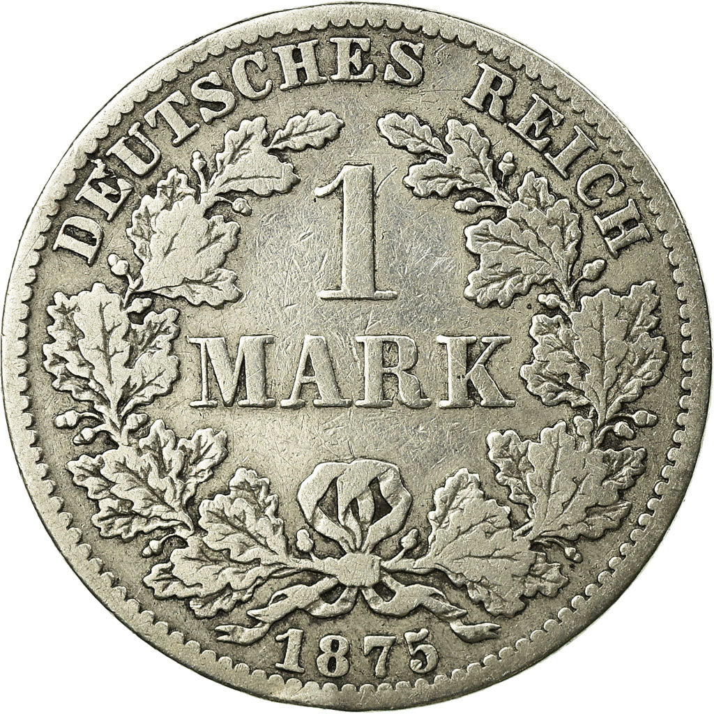 Coin, GERMANY - EMPIRE, Wilhelm I, Mark, 1875, Vienne, VF(20-25), Silver, KM:7