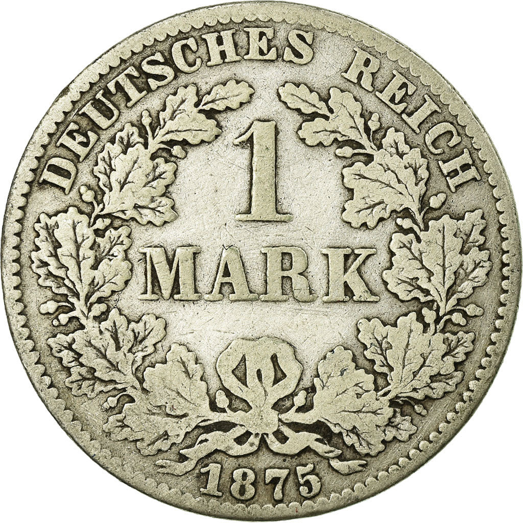 Coin, GERMANY - EMPIRE, Wilhelm I, Mark, 1875, Vienne, VF(20-25), Silver, KM:7
