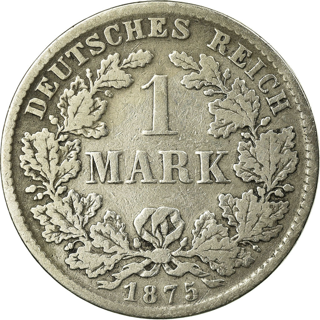 Münze, GERMANY - EMPIRE, Wilhelm I, Mark, 1875, Munich, S, Silber, KM:7