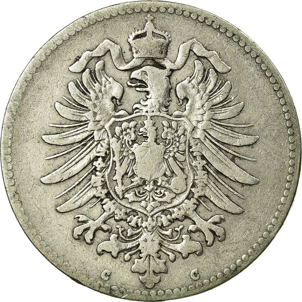 Coin, GERMANY - EMPIRE, Wilhelm I, Mark, 1875, Frankfurt, VF(20-25), Silver