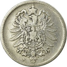 Coin, GERMANY - EMPIRE, Wilhelm I, Mark, 1875, Stuttgart, VF(20-25), Silver