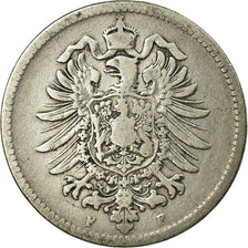 Coin, GERMANY - EMPIRE, Wilhelm I, Mark, 1875, Stuttgart, VF(20-25), Silver