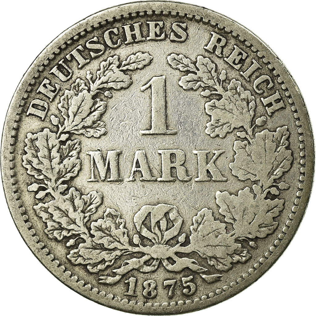 Coin, GERMANY - EMPIRE, Wilhelm I, Mark, 1875, Stuttgart, VF(20-25), Silver