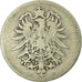 Coin, GERMANY - EMPIRE, Wilhelm I, Mark, 1875, Vienne, VF(20-25), Silver, KM:7