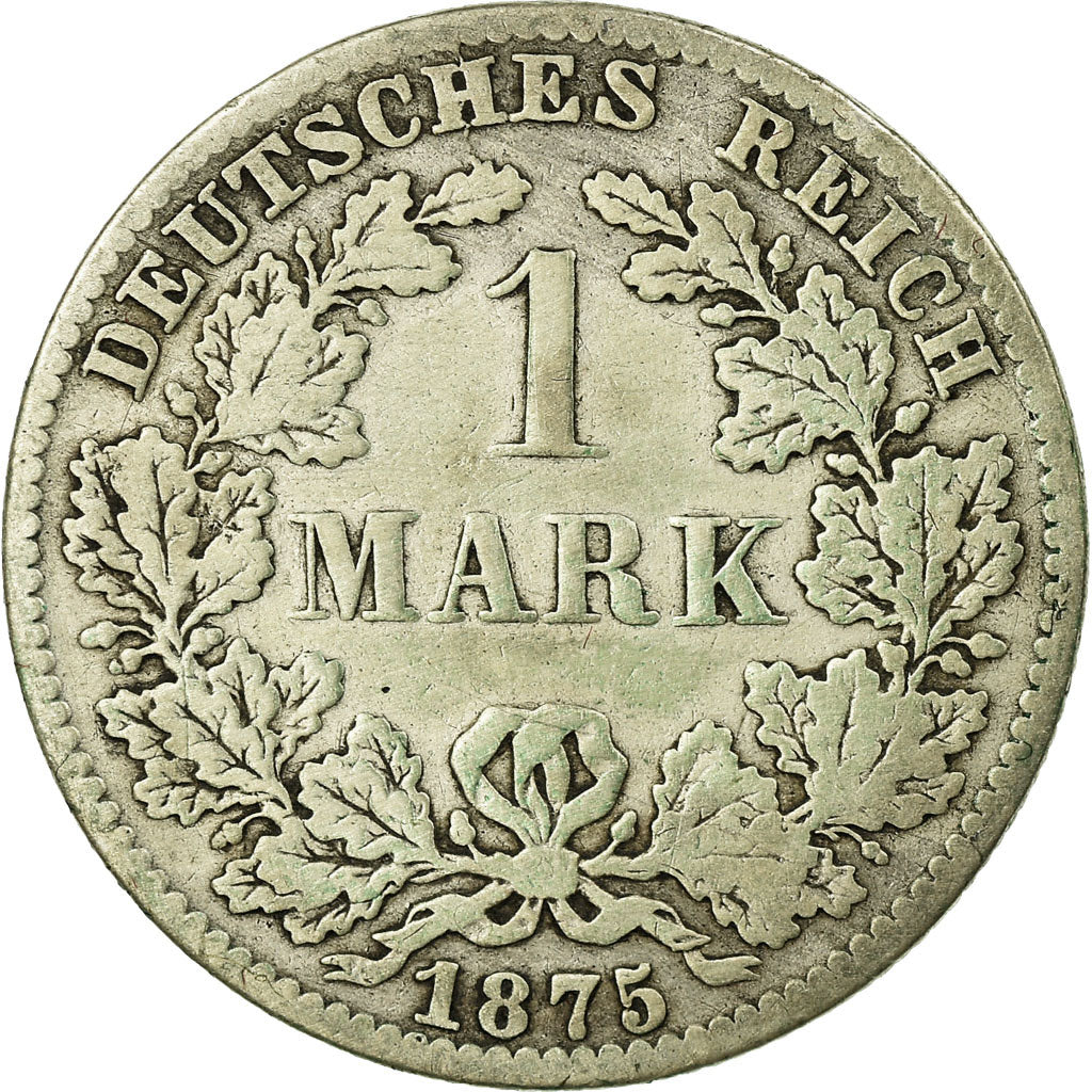 Coin, GERMANY - EMPIRE, Wilhelm I, Mark, 1875, Vienne, VF(20-25), Silver, KM:7