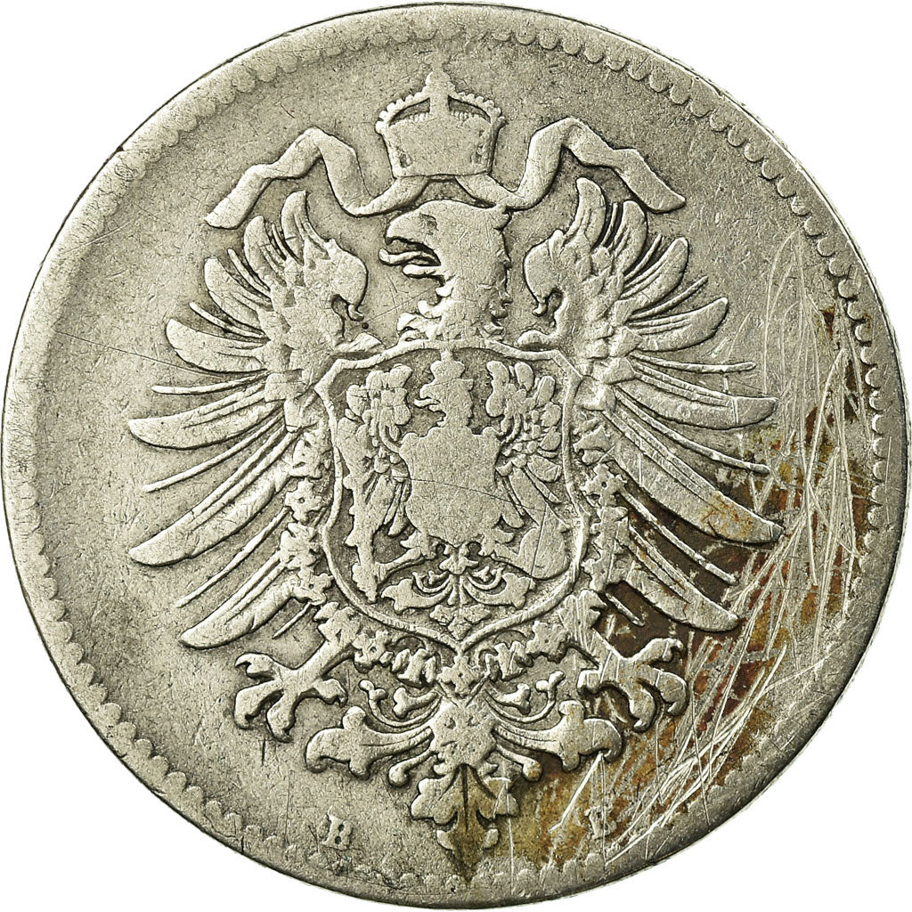 Coin, GERMANY - EMPIRE, Wilhelm I, Mark, 1875, Vienne, VF(20-25), Silver, KM:7