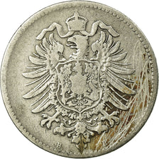 Coin, GERMANY - EMPIRE, Wilhelm I, Mark, 1875, Vienne, VF(20-25), Silver, KM:7