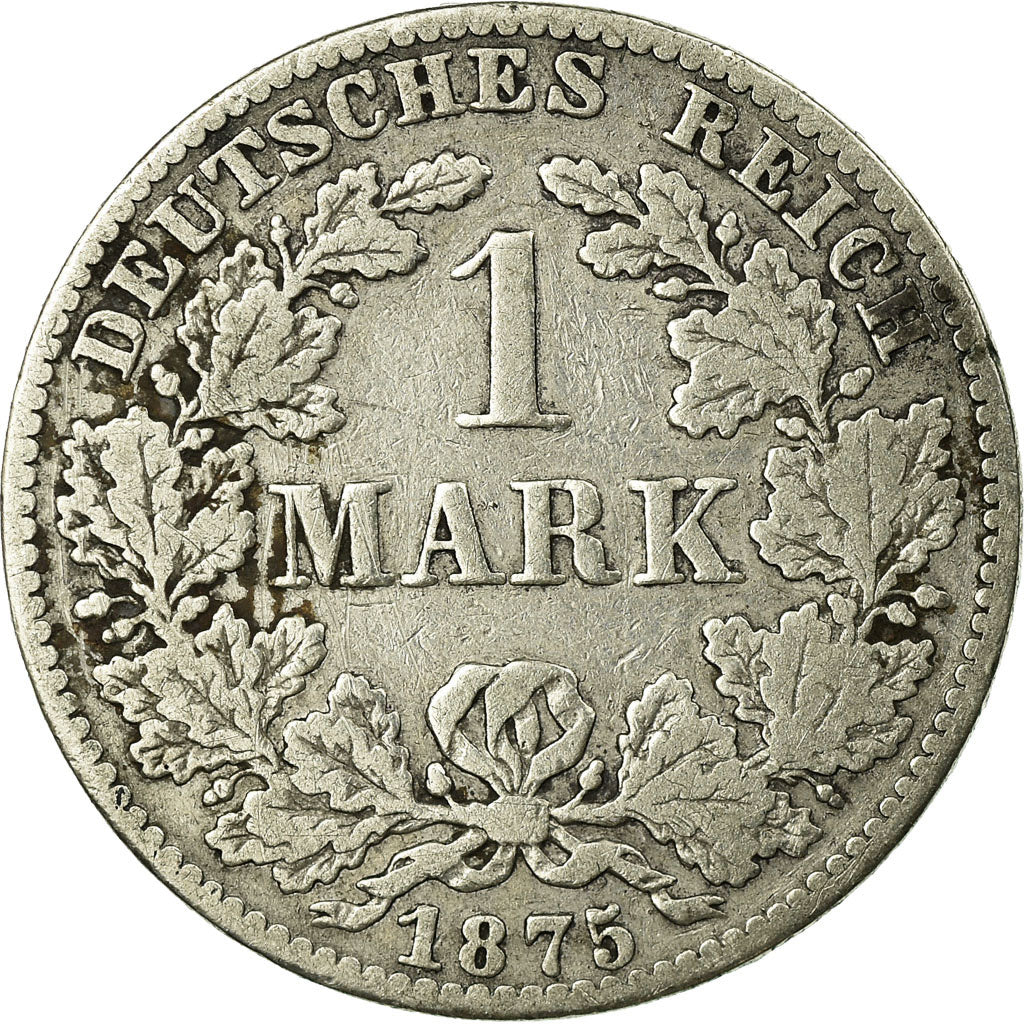 Coin, GERMANY - EMPIRE, Wilhelm I, Mark, 1875, Vienne, VF(20-25), Silver, KM:7