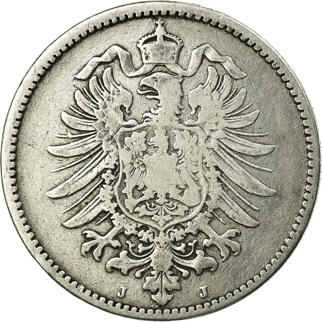 Coin, GERMANY - EMPIRE, Wilhelm I, Mark, 1875, Hambourg, VF(20-25), Silver, KM:7