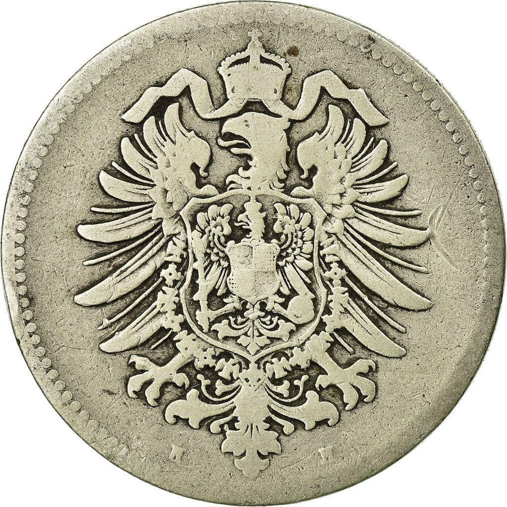 Coin, GERMANY - EMPIRE, Wilhelm I, Mark, 1875, Darmstadt, F(12-15), Silver, KM:7