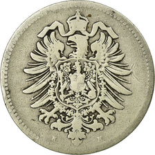 Coin, GERMANY - EMPIRE, Wilhelm I, Mark, 1875, Darmstadt, F(12-15), Silver, KM:7