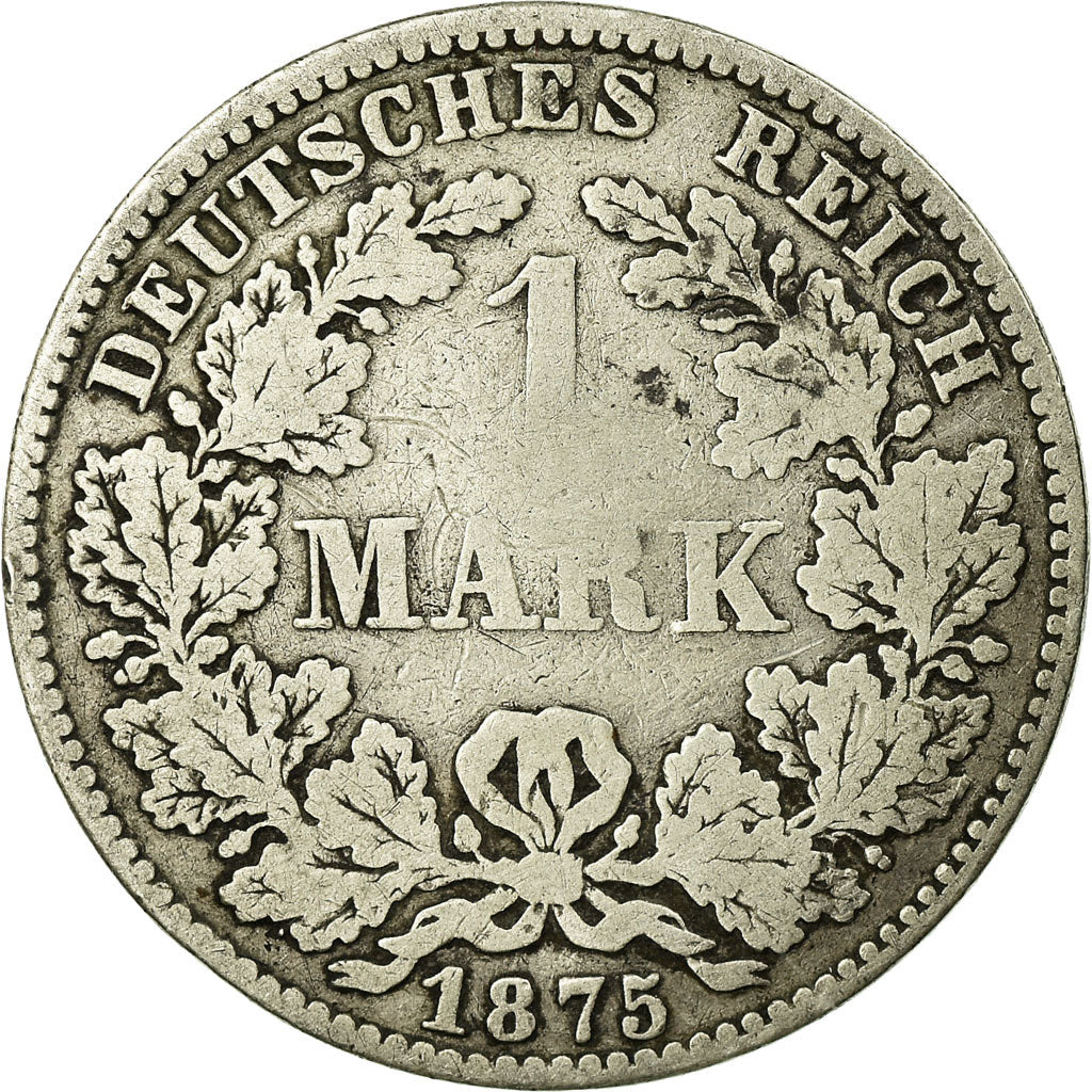 Coin, GERMANY - EMPIRE, Wilhelm I, Mark, 1875, Darmstadt, F(12-15), Silver, KM:7